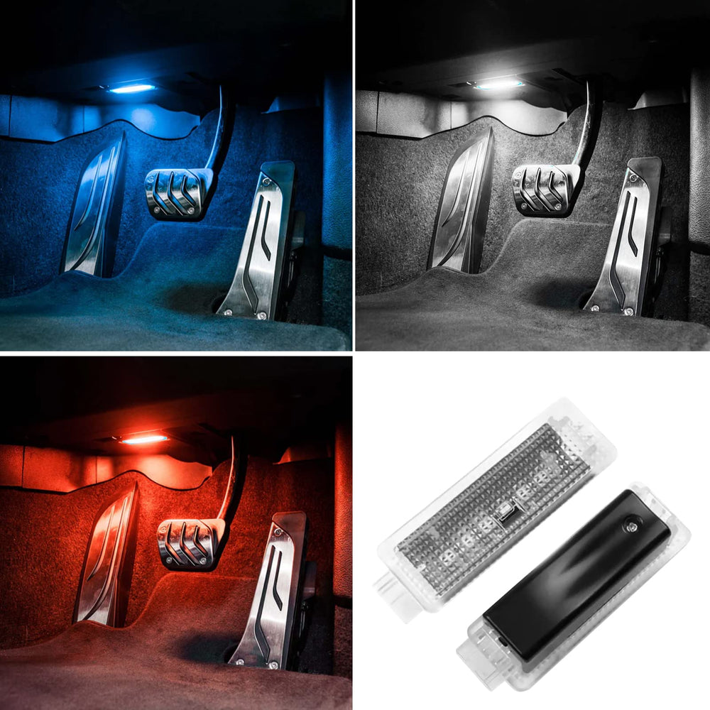Jaronx footwell LED blue sport adds dynamic night mood.