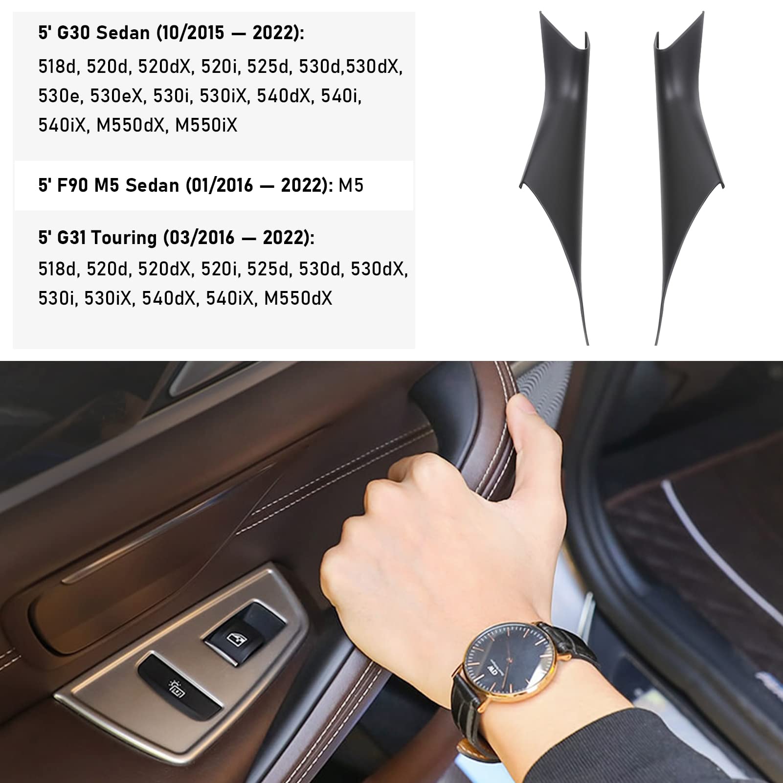 Jaronx BMW G30/G31 right door handle cover for a clean upgrade.