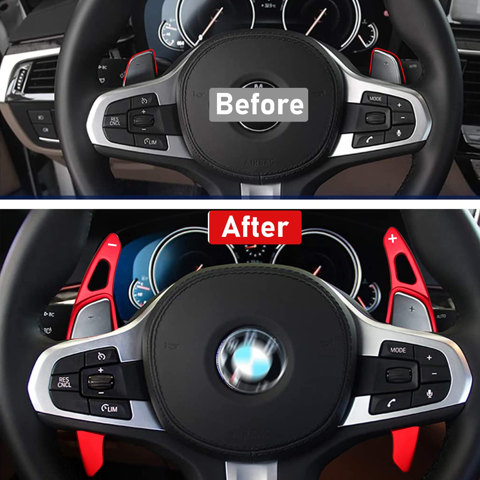 Jaronx red paddle extension top view improves fingertip access and control.