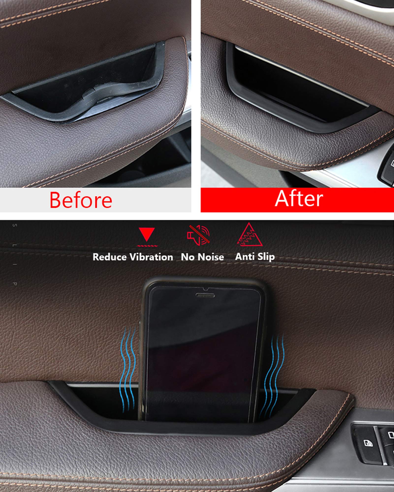 Jaronx armrest storage box mounted under armrest for quick access