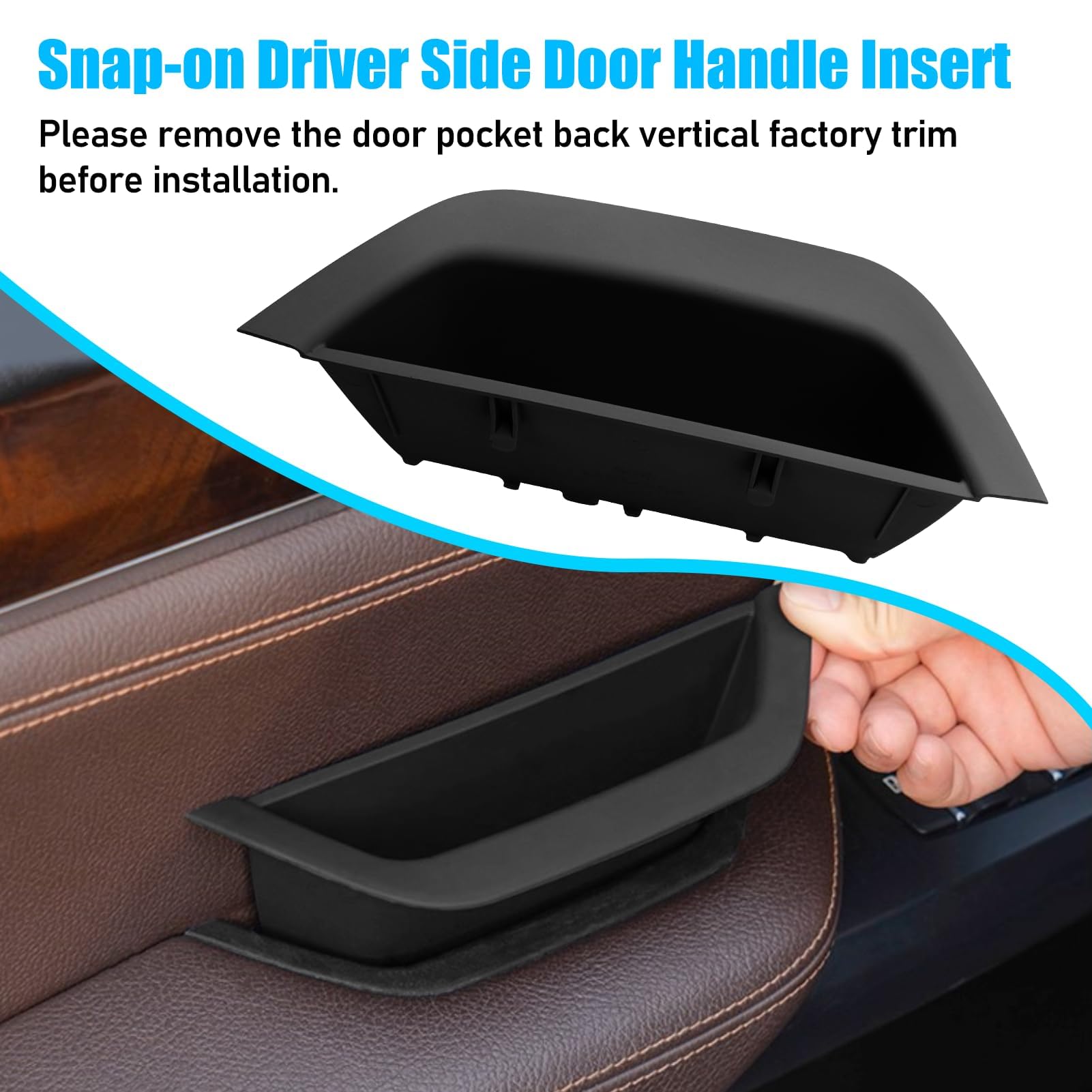 Jaronx right-front door handle cover for BMW X3/X4 keeps interior look pristine.