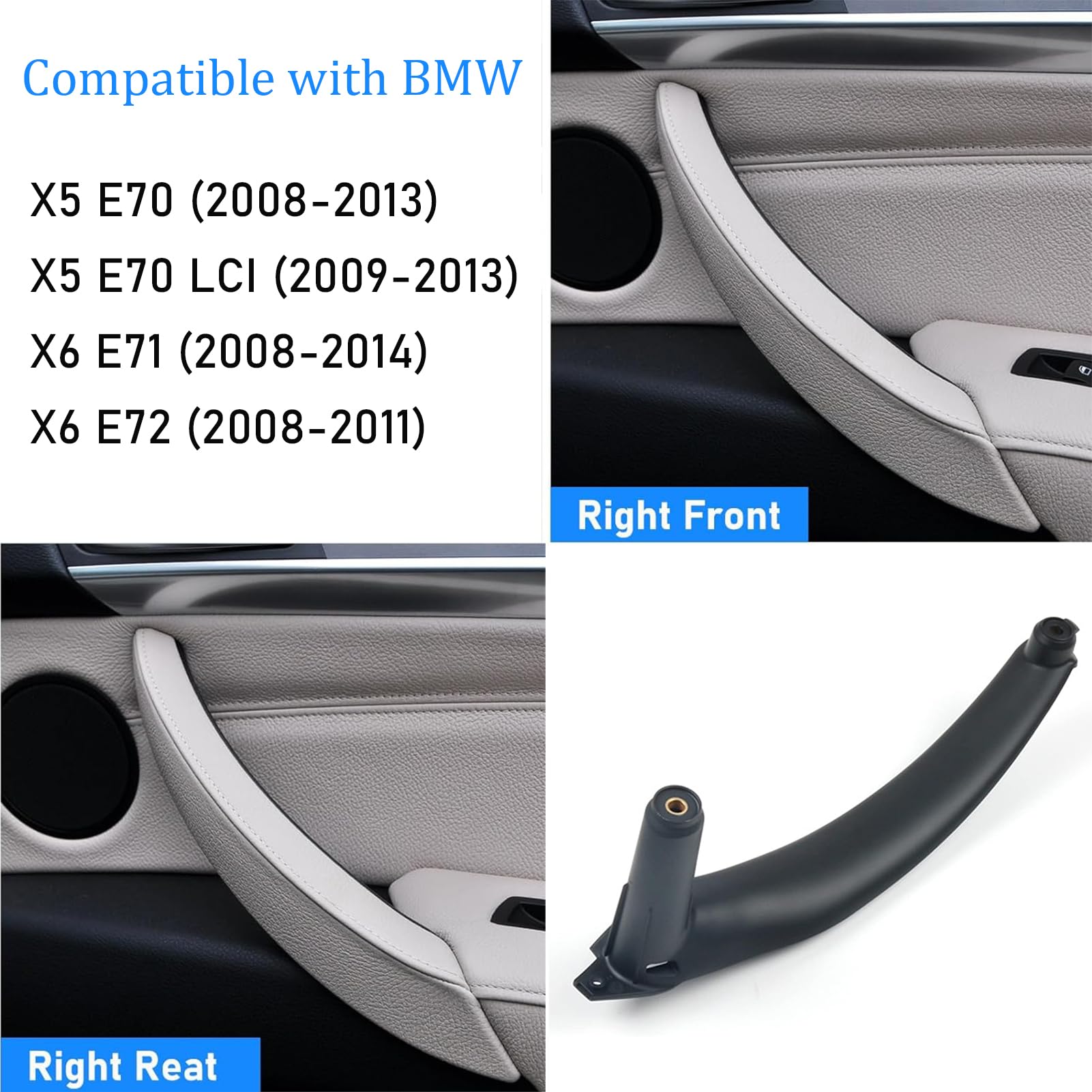 Jaronx ABS+PC material door handle offers smoother surface and sun resistance.