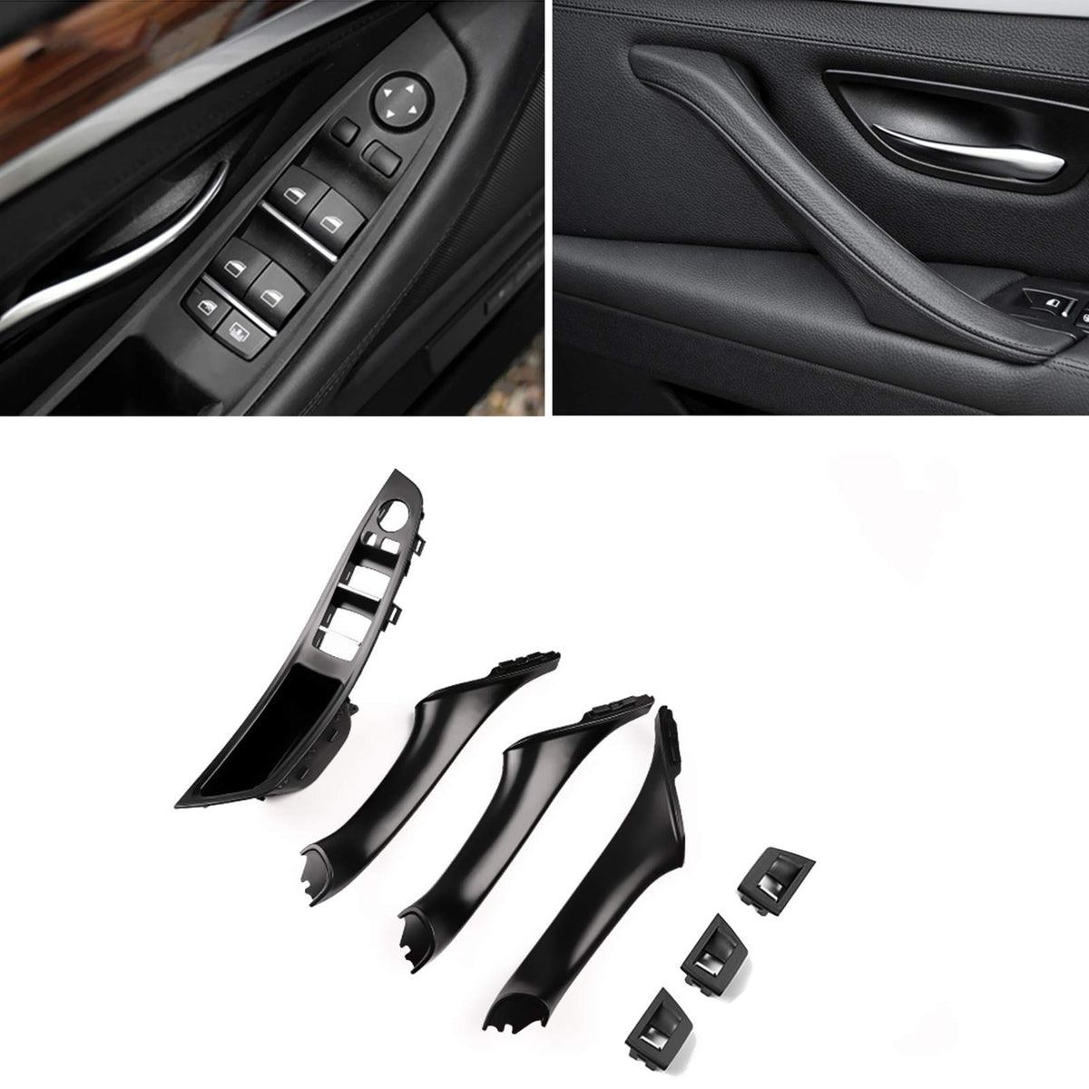 Jaronx BMW 5 Series left front armrest door handle upgrade for smoother daily use