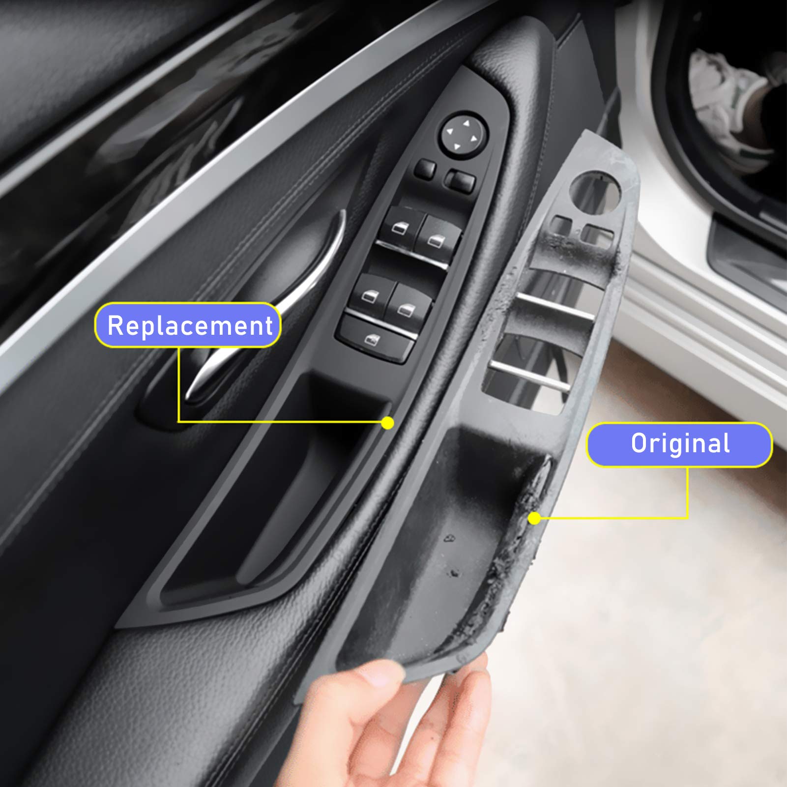 Jaronx BMW 5 Series right front door handle improves grip and feel