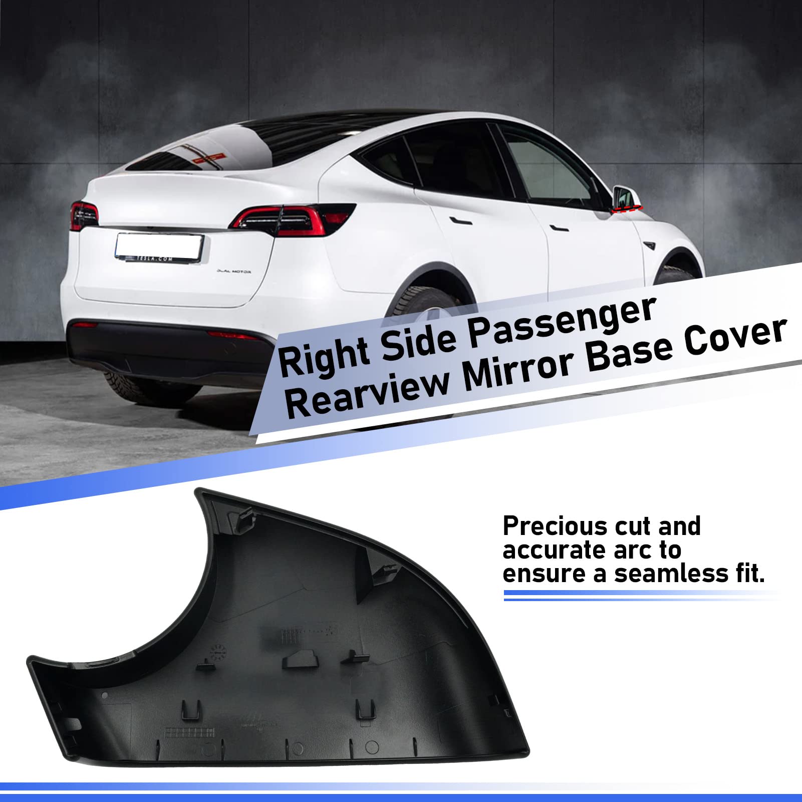 Jaronx durable ABS mirror base cover, protects the housing from cracking.
