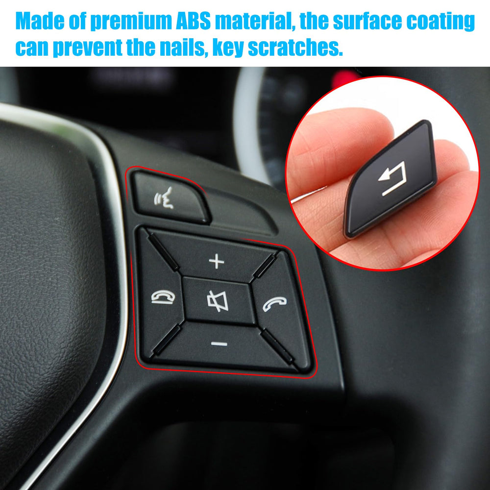 Jaronx steering wheel button letters light through laser-etched details for visible controls.