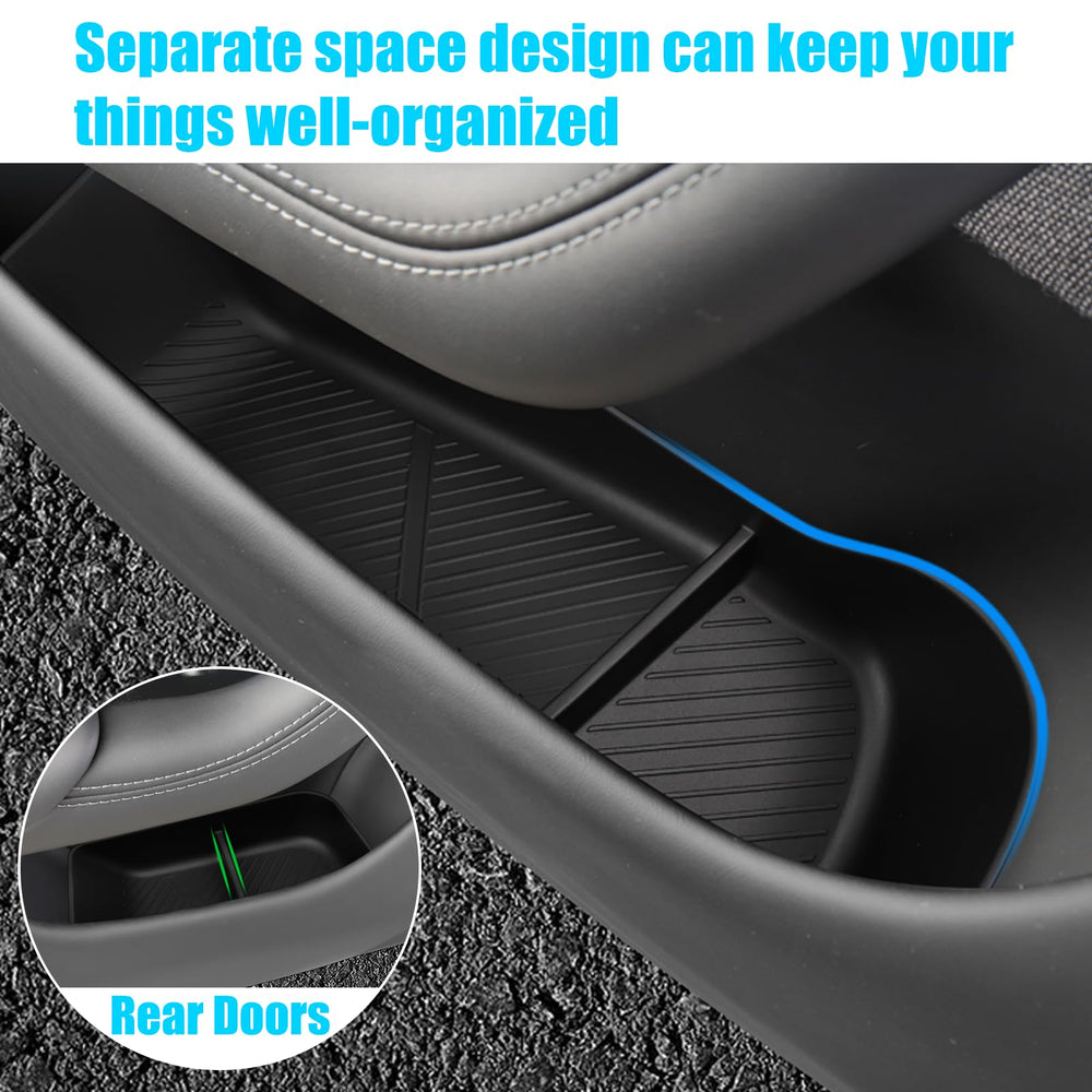 Jaronx Model S door pocket installation showing simple setup