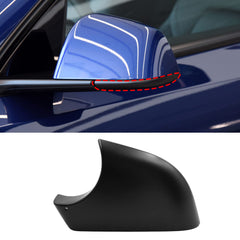 Jaronx Tesla Model Y left mirror lower cover shows smooth fit and wiring protection
