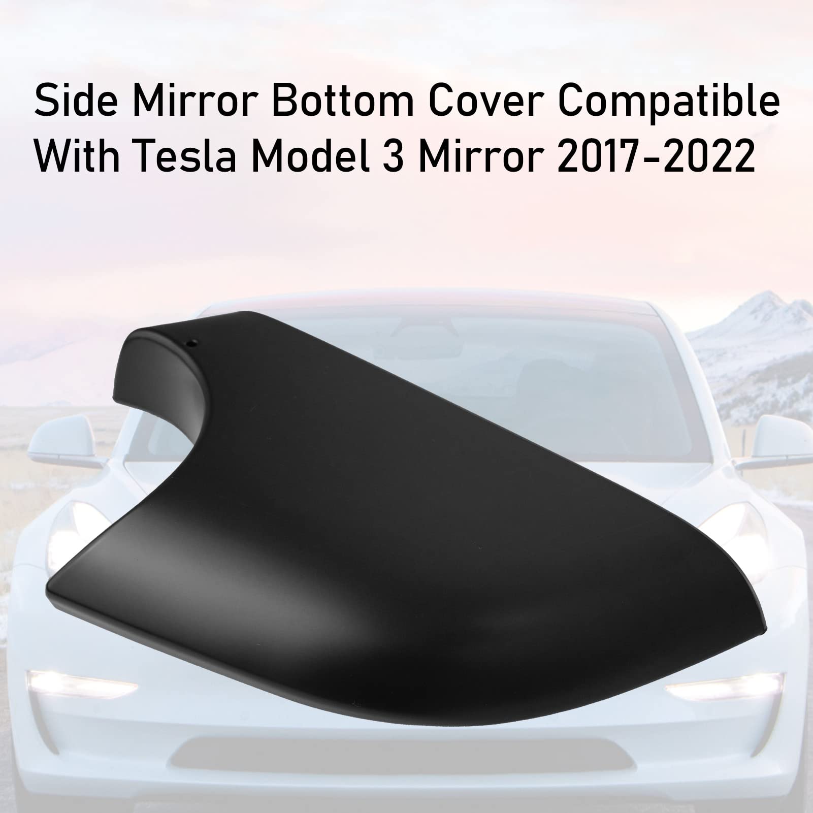 Jaronx Model 3 mirror base cover fitment aligns with original mounting points.