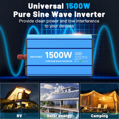 JARXIOKE 12V to 110/120V AC conversion powering devices on the go