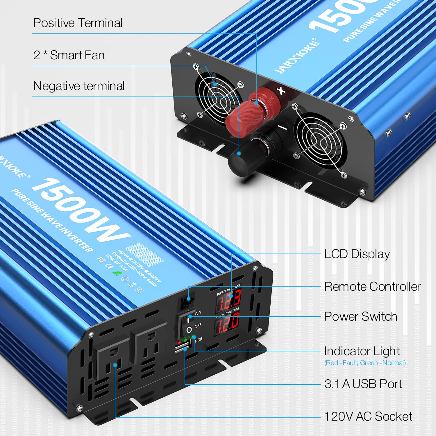 JARXIOKE rugged aluminum enclosure protects internal components