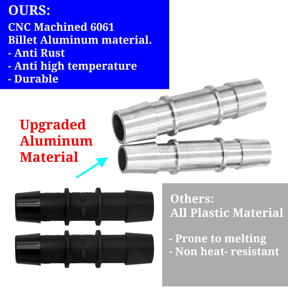 JasperAutoPart bypass connectors 5/8 and 3/4 inch enable easy hose fitting.