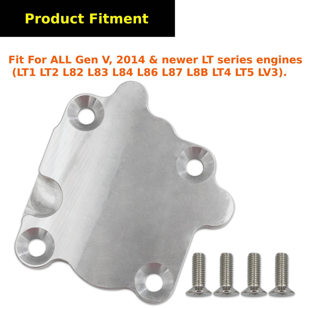 Jasper Autopart Gen V LT engine fitment plate with mounting bolts ready for installation.