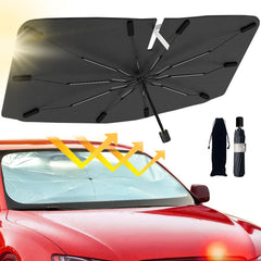 JASVIC windshield sun shade umbrella folded for glove box storage