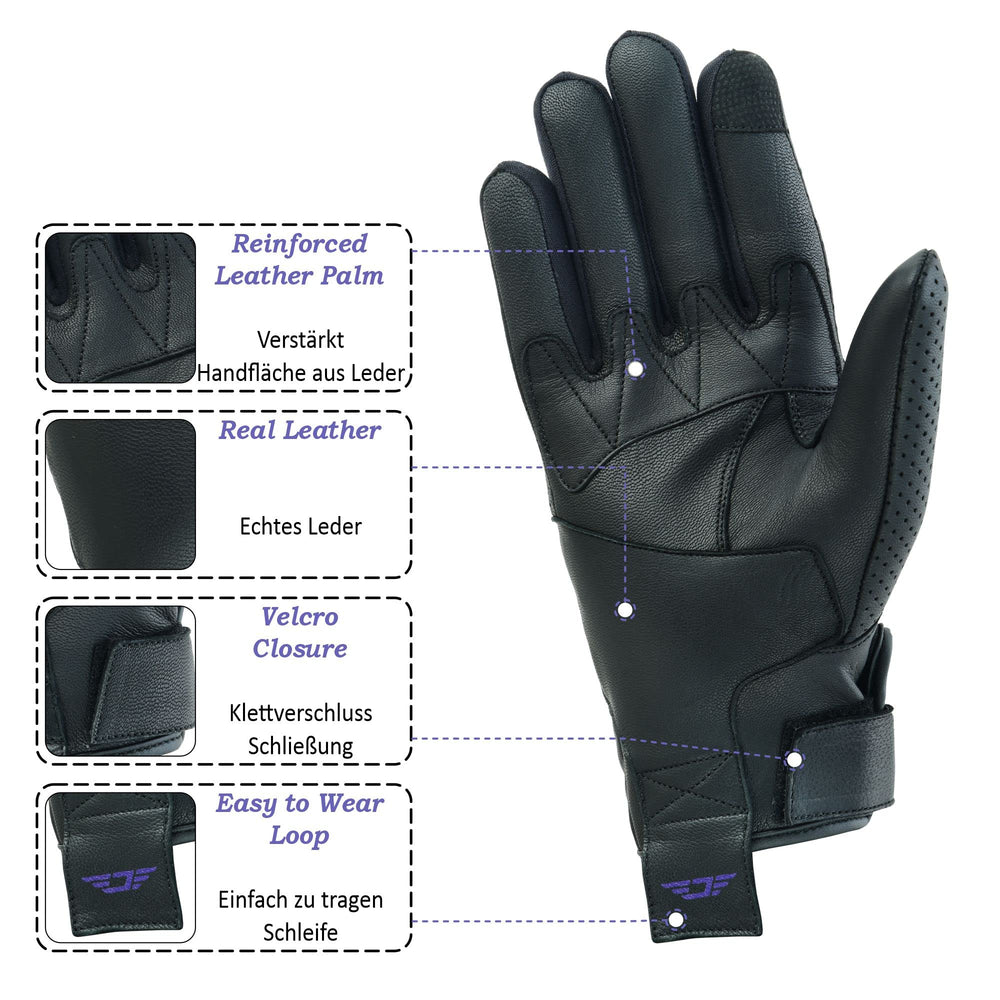 JAUNTY knuckle-protected gloves cushion impacts while riding.