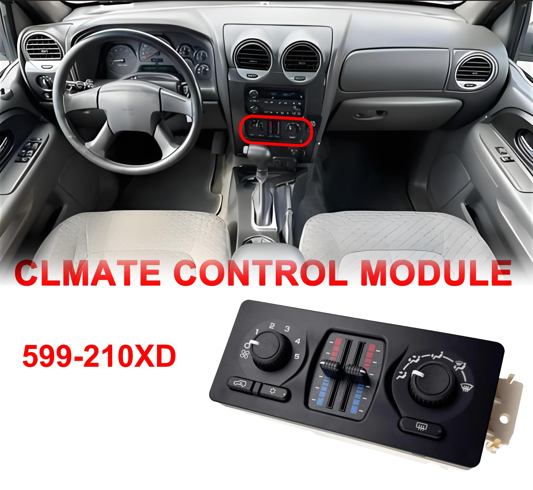 JAVENYIMAN 599-210XD wind and temperature controls close-up, intuitive adjustments