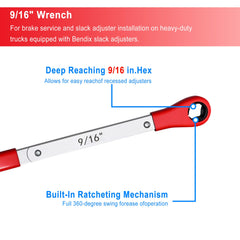 JAVENYIMAN 9/16 wrench for Bendix slack adjuster service.