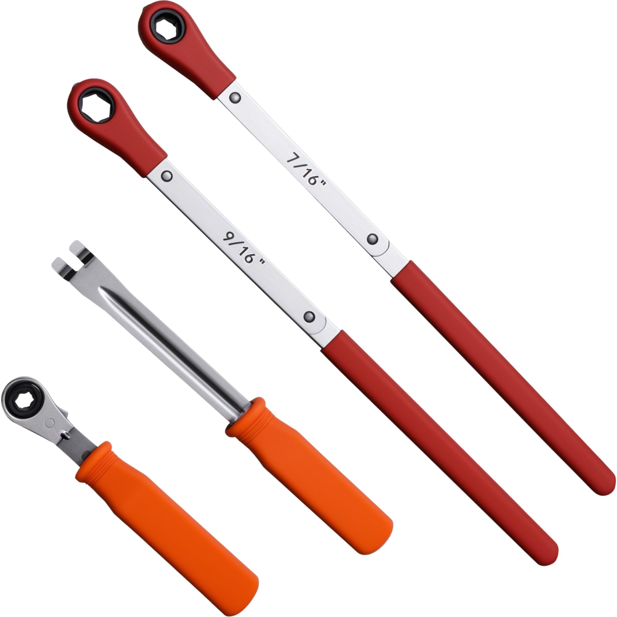 JAVENYIMAN 4-piece slack adjuster tool set with the 5/16, 7/16, and 9/16 wrenches.