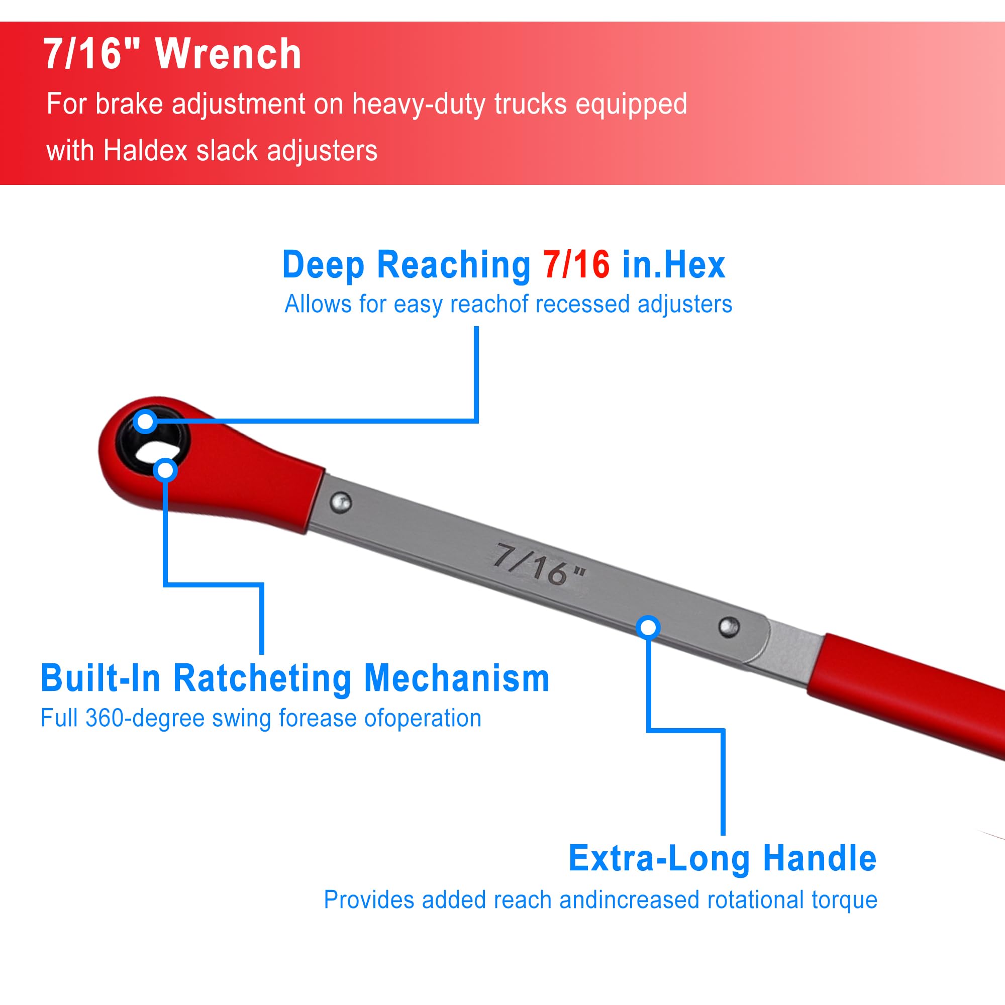 JAVENYIMAN double square ratcheting wrench for brake adjustment.