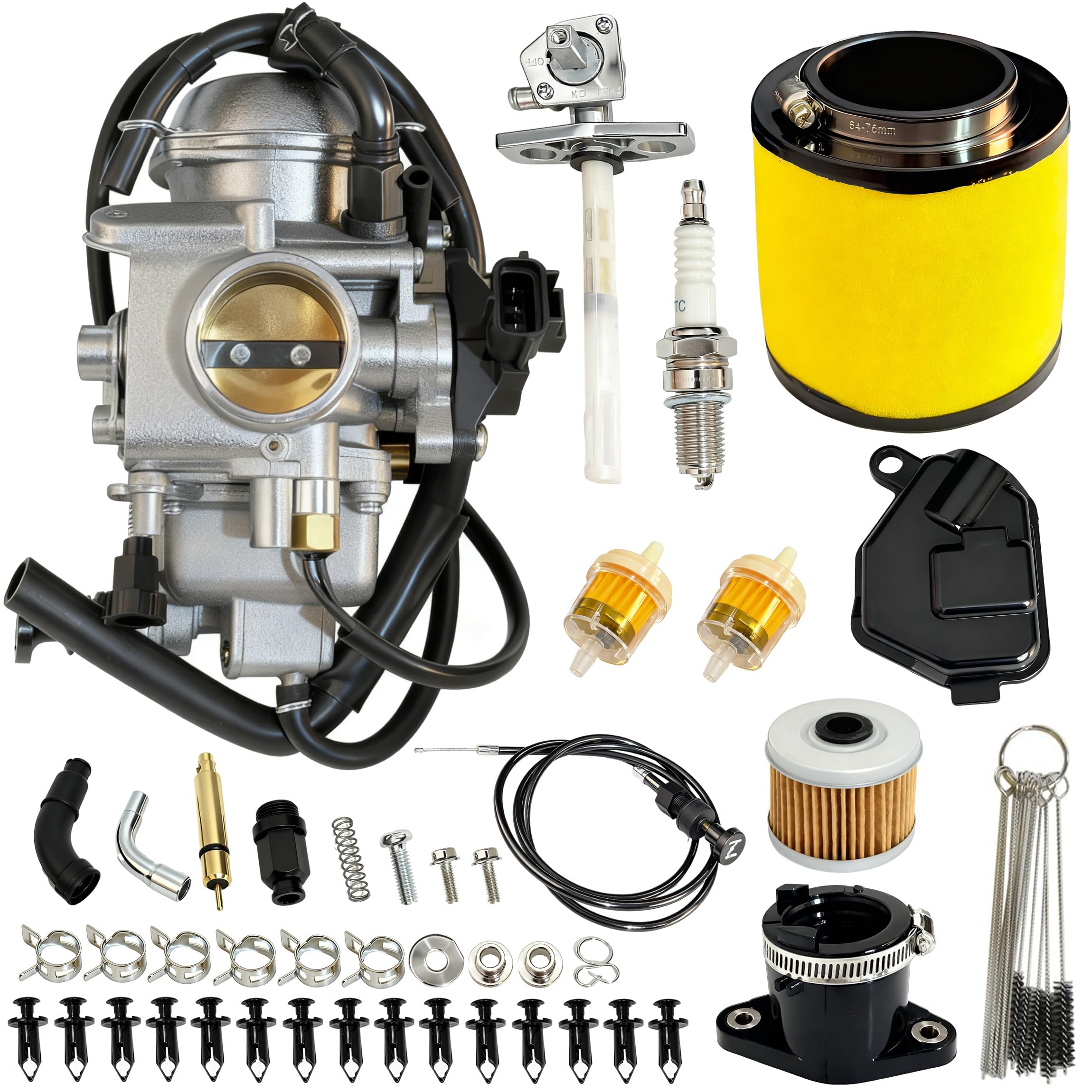 JAVENYIMAN TRX500 carburetor kit front view for Foreman Rubicon fit