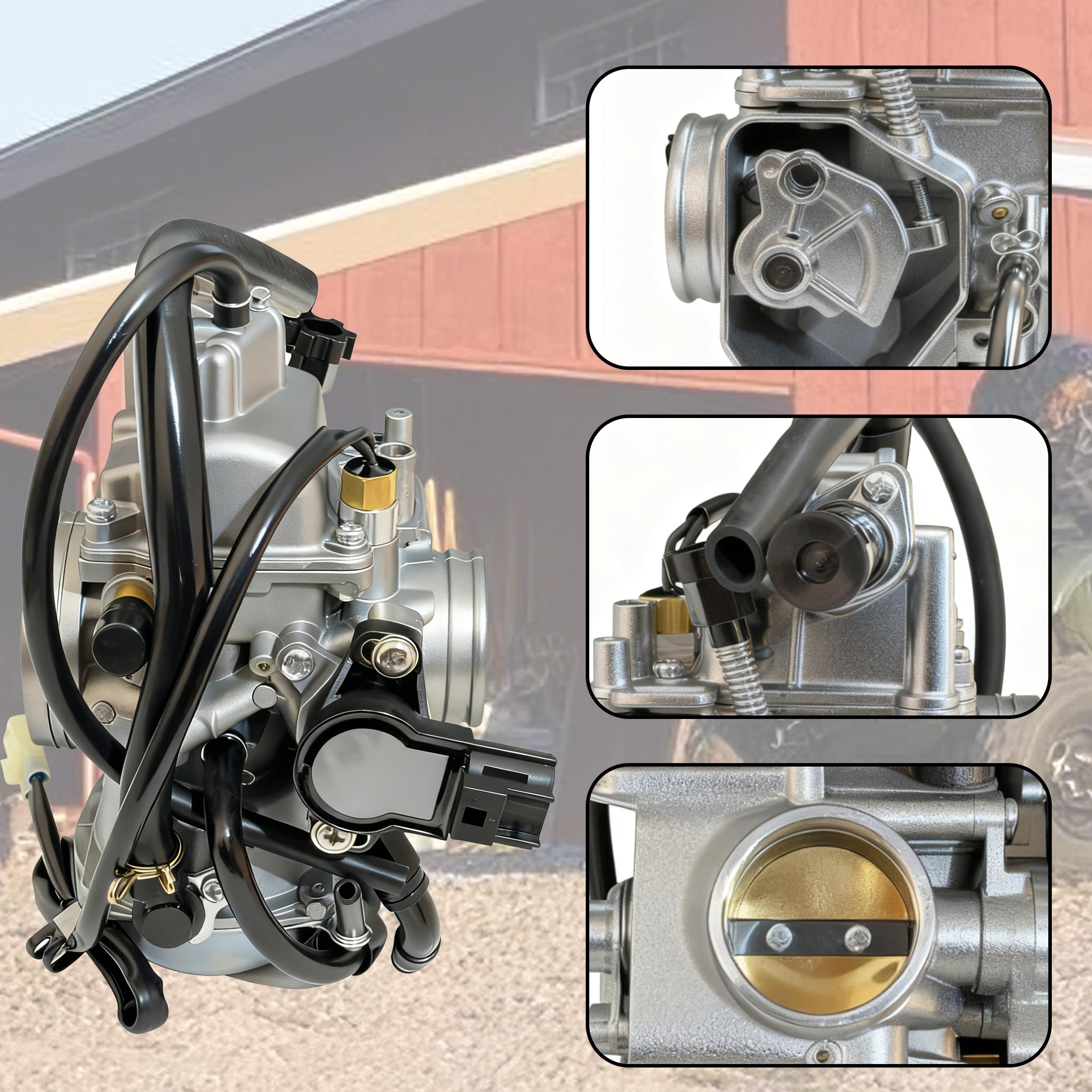 JAVENYIMAN TRX500 carburetor kit with spark plug included for easy replacement
