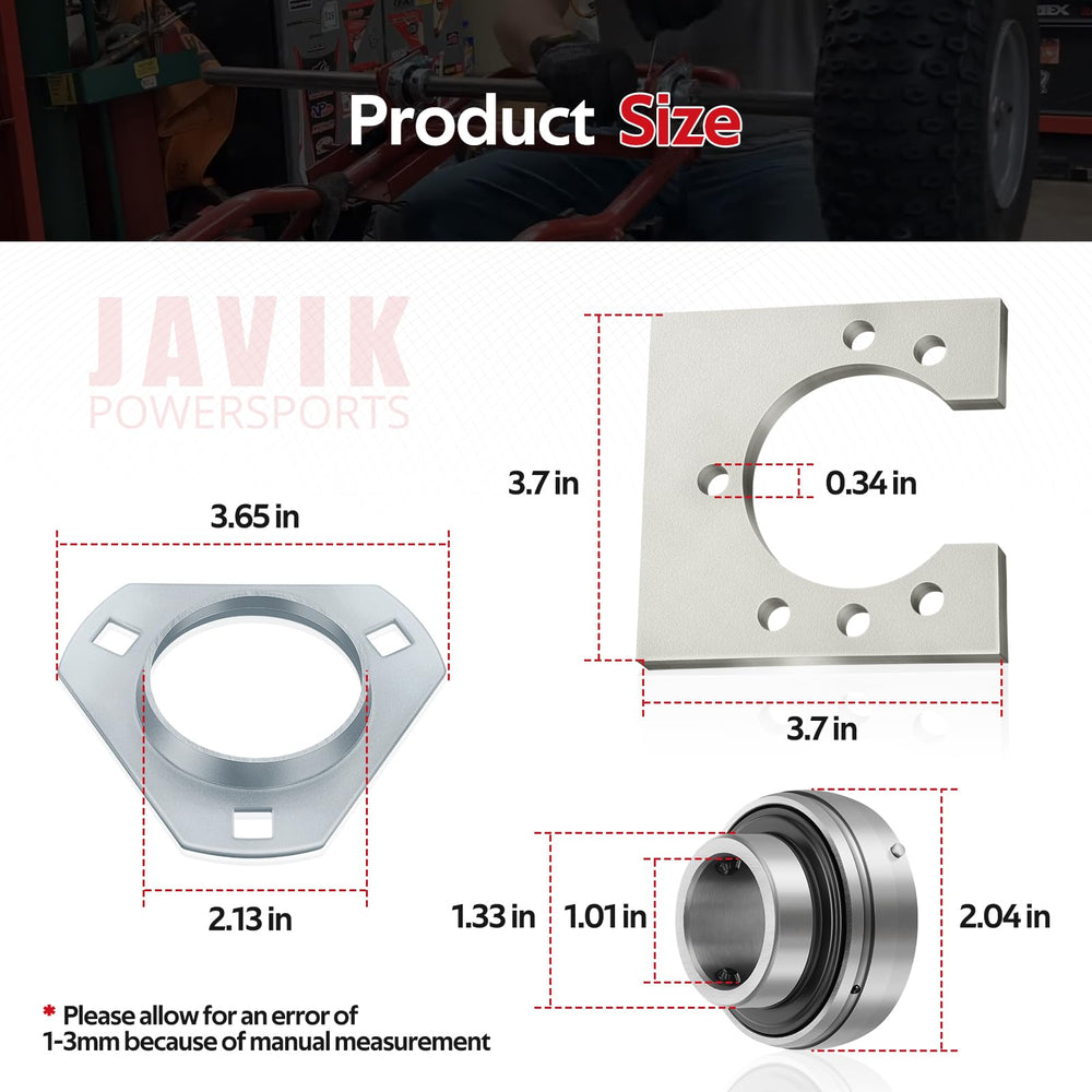 JAVIK bearing flangette set with durable mounting components.