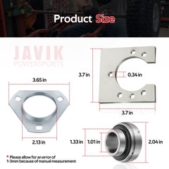 JAVIK bearing flangette set with durable mounting components.