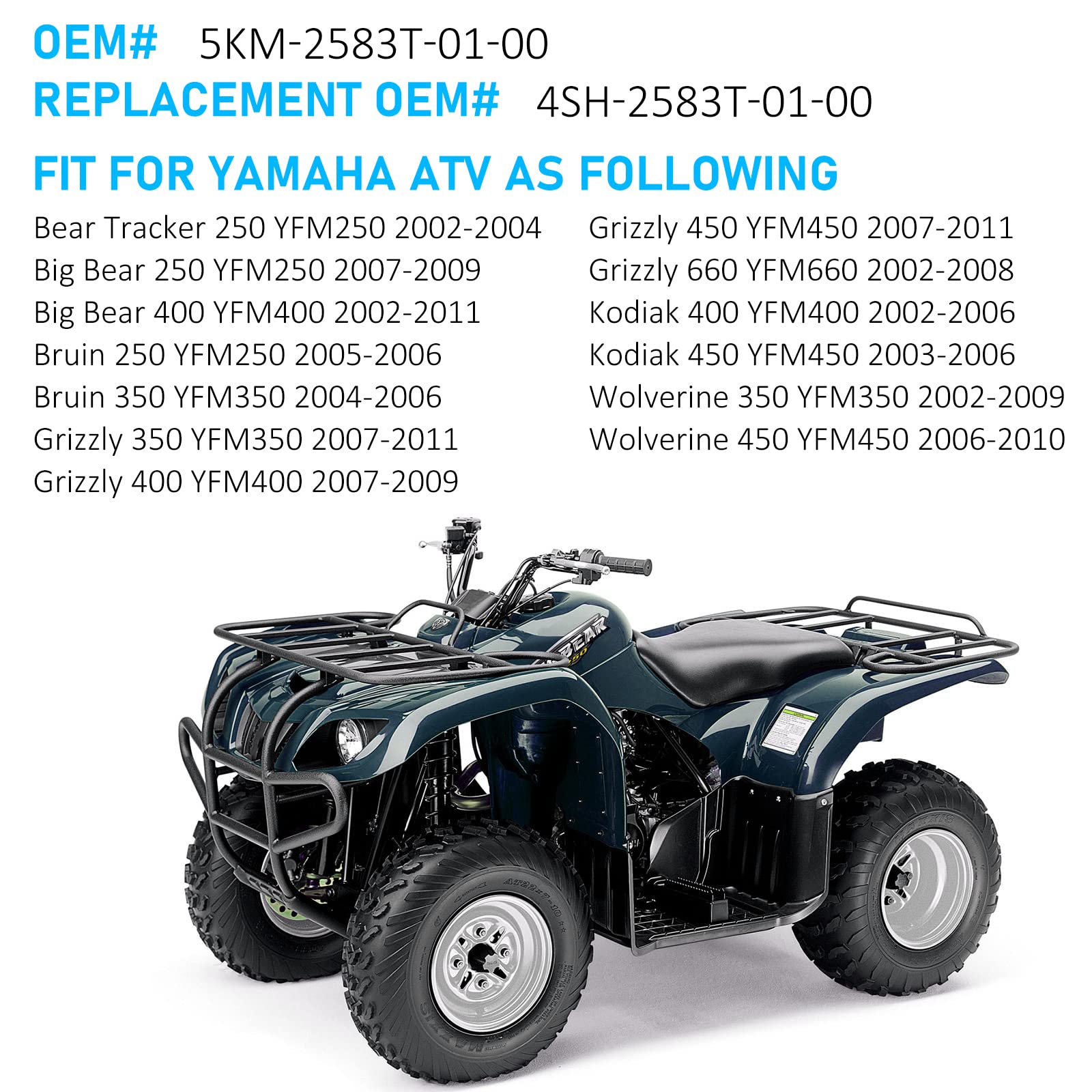 JAVIK master cylinder with integrated brake switch for Yamaha ATV improves braking control