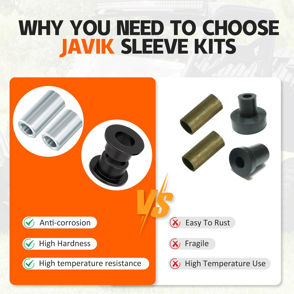 JAVIK bushing set packaging shows complete kit for quick replacement.