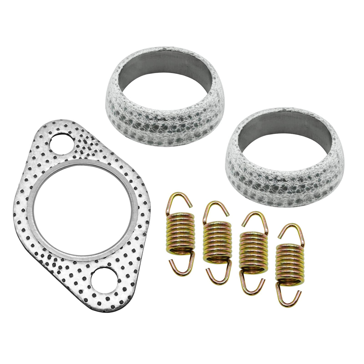 JAVIK exhaust muffler gasket kit close-up shows durable components for Polaris repairs.
