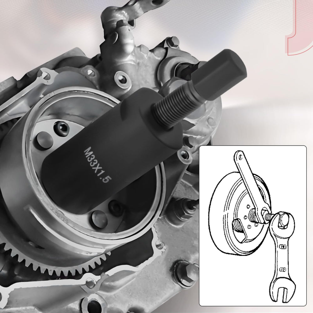 JAVIK flywheel puller for Predator 500, quick engine access.
