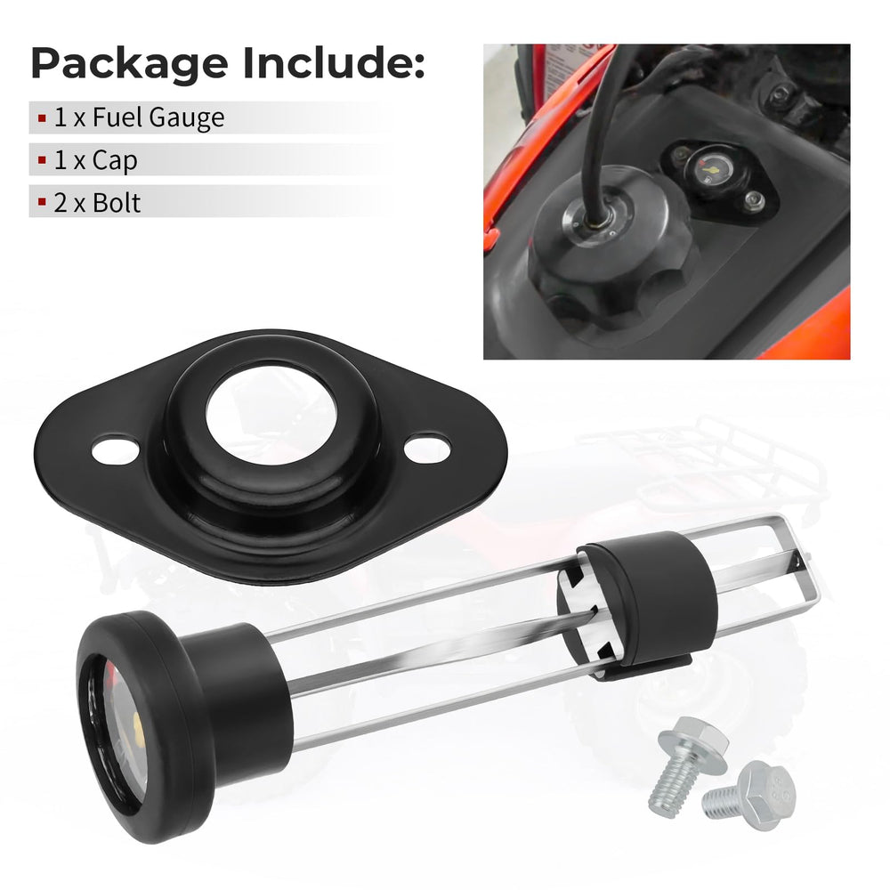 JAVIK Foreman fuel gauge installation aids trail-ready fuel monitoring.