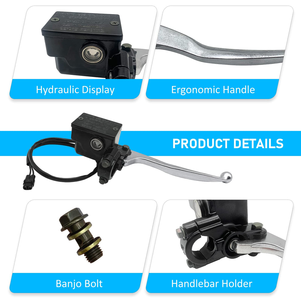 JAVIK package includes front brake master cylinder with brake switch for Yamaha ATV
