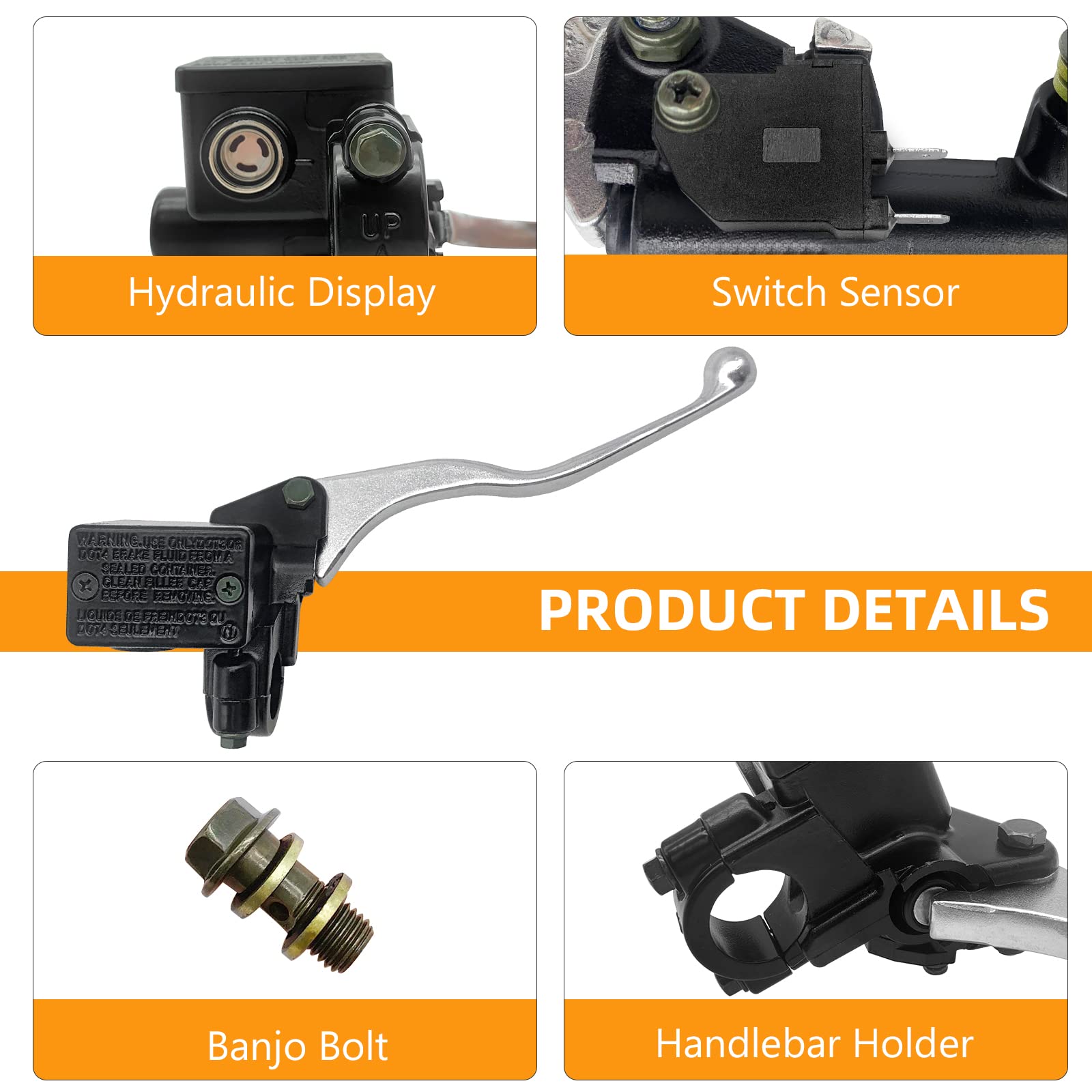 JAVIK front brake master cylinder fits Bayou and Prairie ATV models