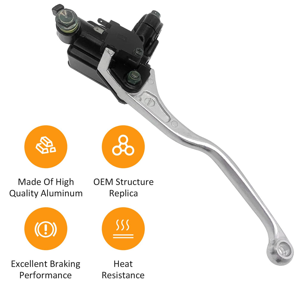 JAVIK front brake master cylinder packaging showing ready-to-install unit