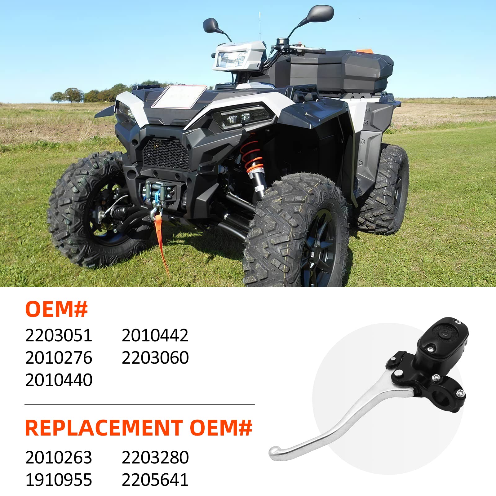 JAVIK front brake master cylinder for Polaris Sportsman 450 ensures smooth lever feel during long rides.
