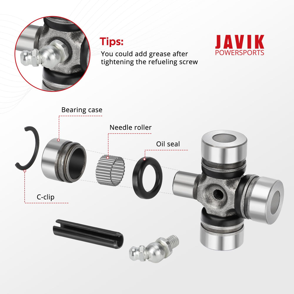 JAVIK U-Joint 2SET OEM numbers 2202015 and 2203703 shown for reference.