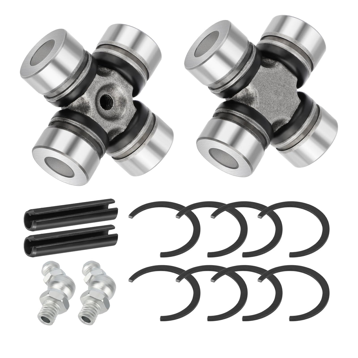 JAVIK Front Prop Shaft U-Joint 2SET package contents ready for quick replacement.