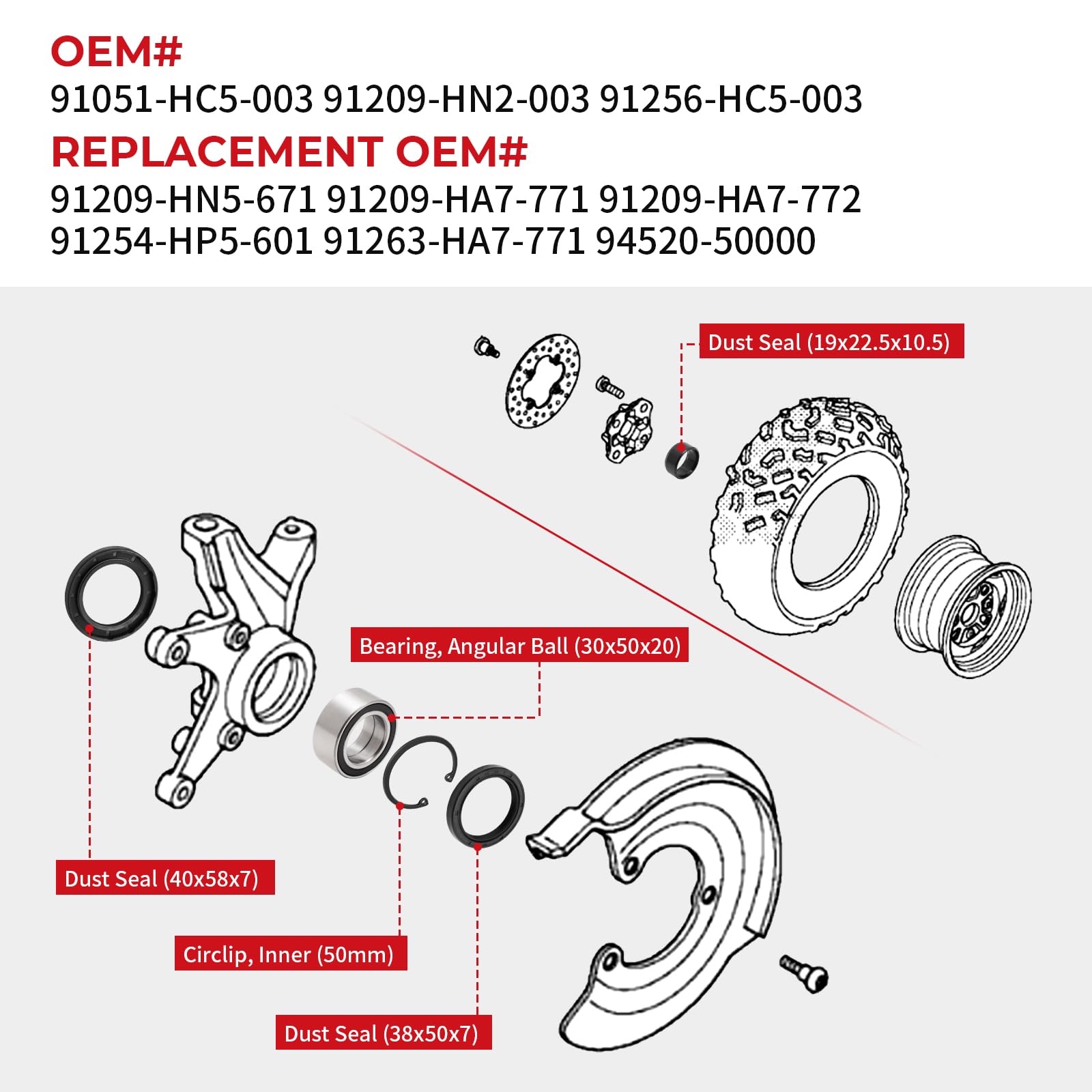 JAVIK 4x4 compatible seals for Honda FourTrax 420 offer reliable protection.