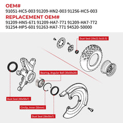 JAVIK 4x4 compatible seals for Honda FourTrax 420 offer reliable protection.