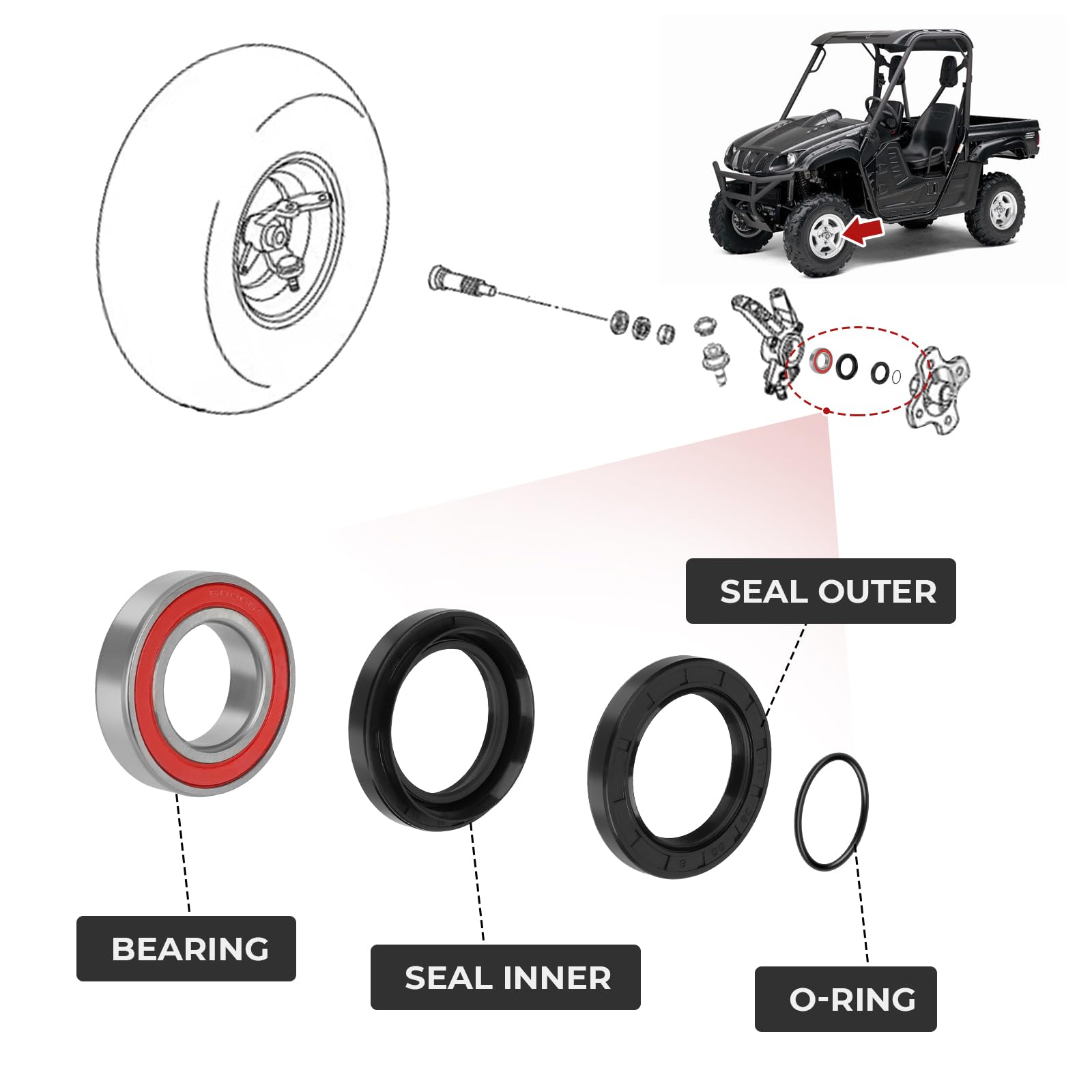 JAVIK bearings and seals for Yamaha Kodiak 400-450 enhance steering reliability