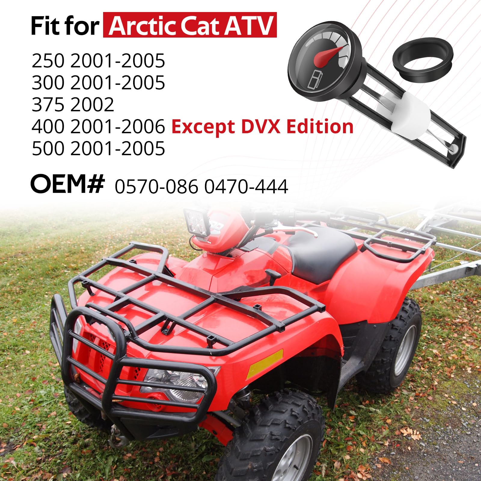 JAVIK fuel gauge assembly for Arctic Cat ATV 300 showing accurate float motion