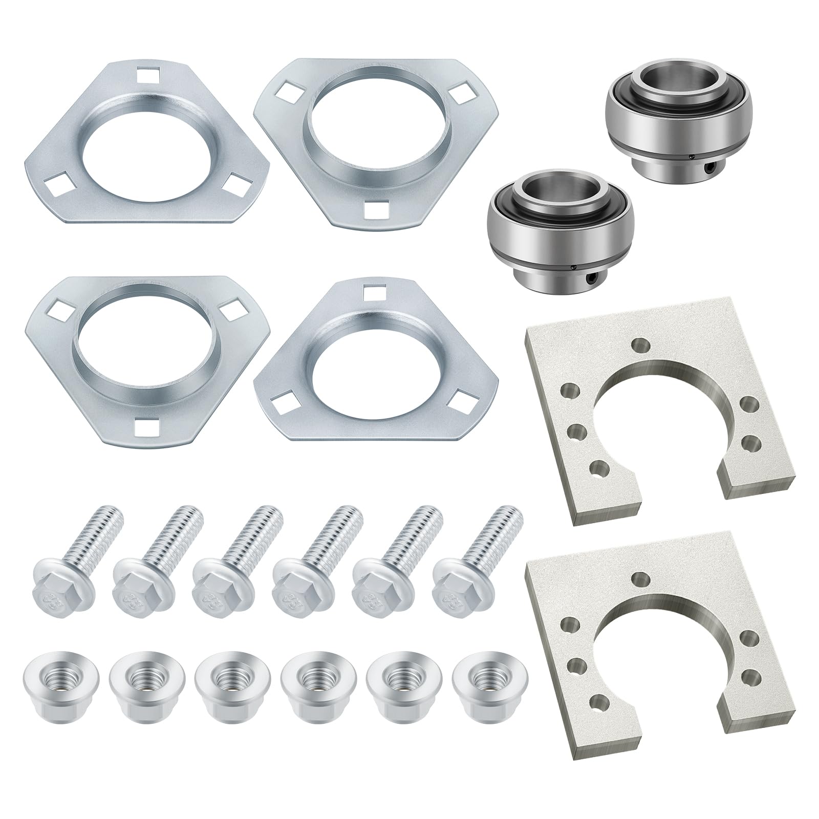 JAVIK go-kart rear live axle bearing kit assembly demonstrates universal fit.