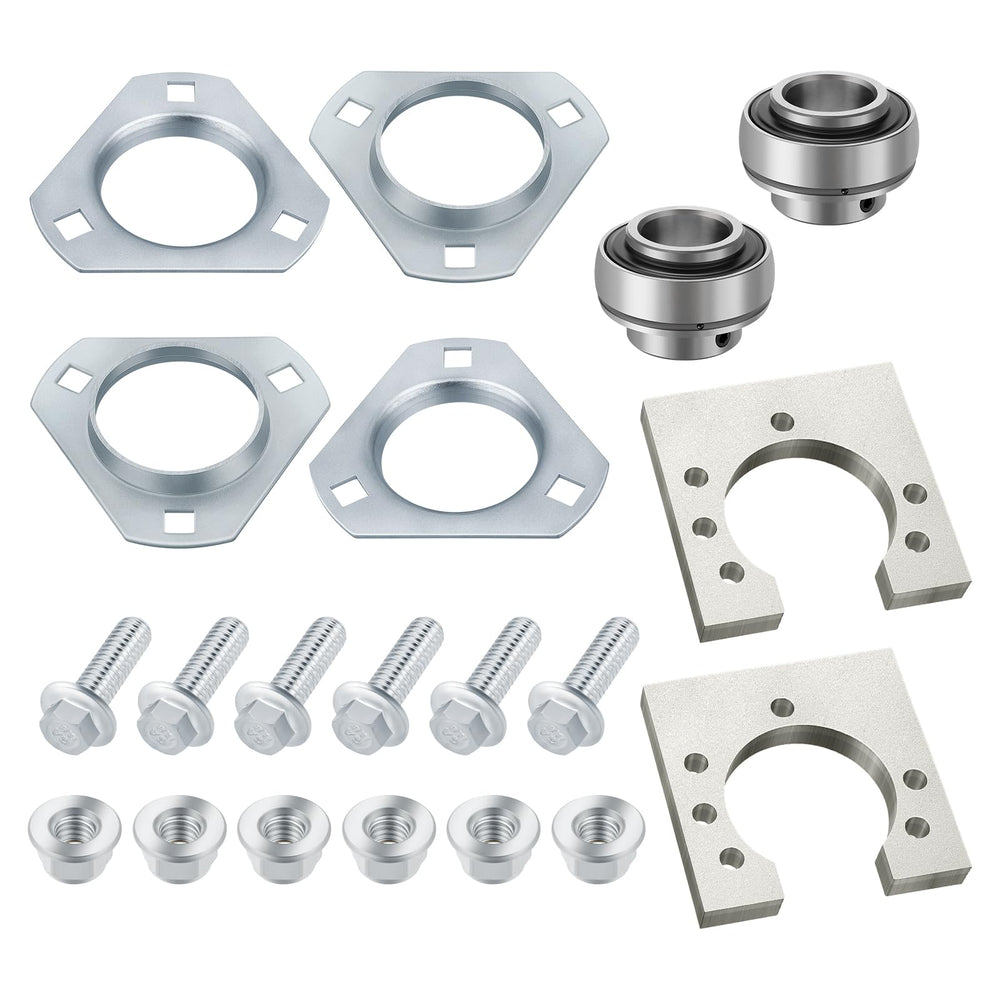 JAVIK go-kart rear live axle bearing kit assembly demonstrates universal fit.