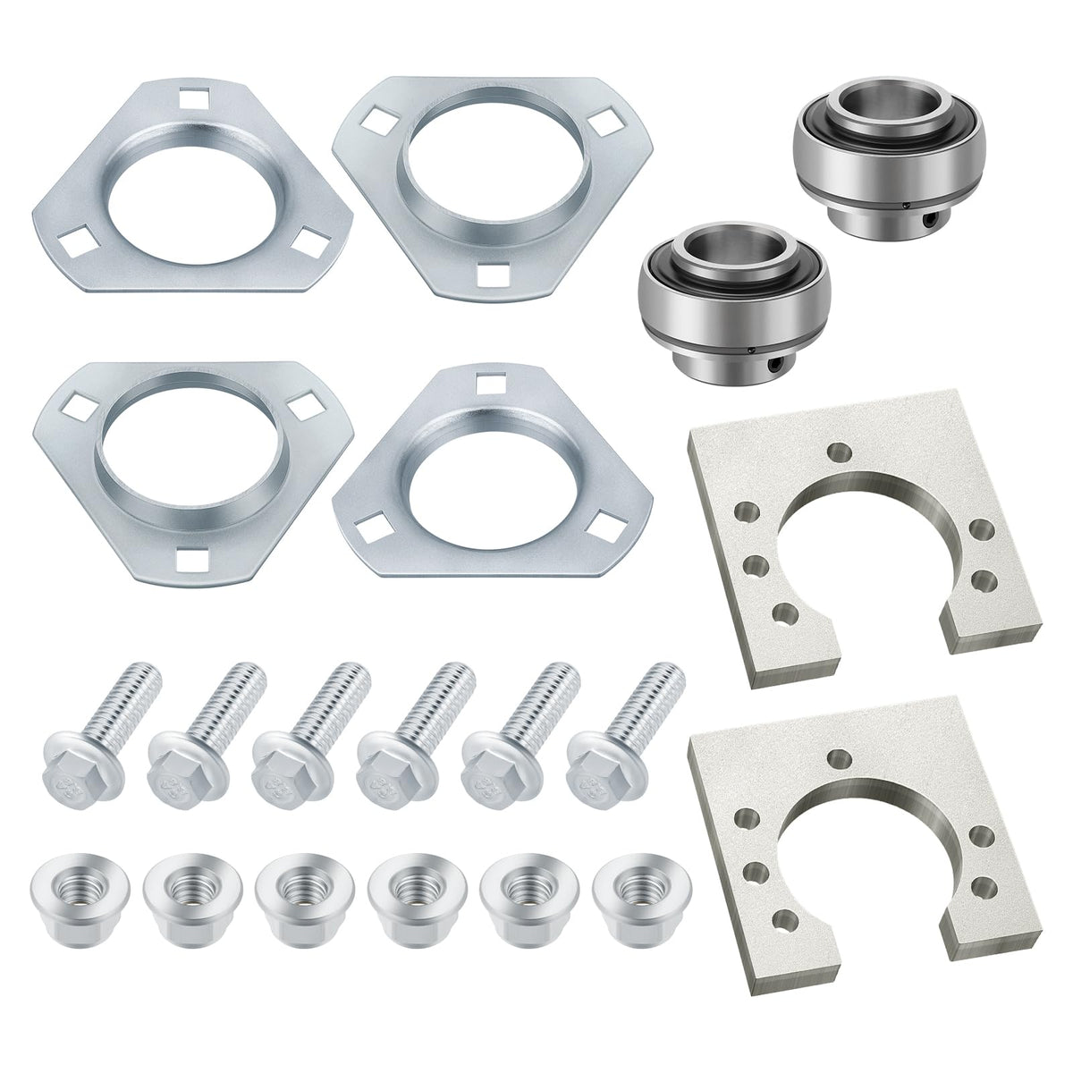 JAVIK go-kart rear live axle bearing kit assembly demonstrates universal fit.