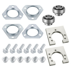 JAVIK go-kart rear live axle bearing kit assembly demonstrates universal fit.