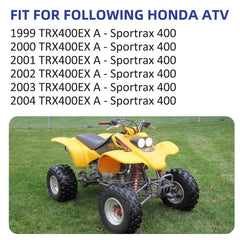Close-up side view of JAVIK handlebar switch for Honda TRX400EX showing compact fit.