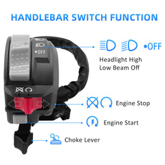 JAVIK headlight hi/lo/off switch, quick lighting control for Yamaha ATV.