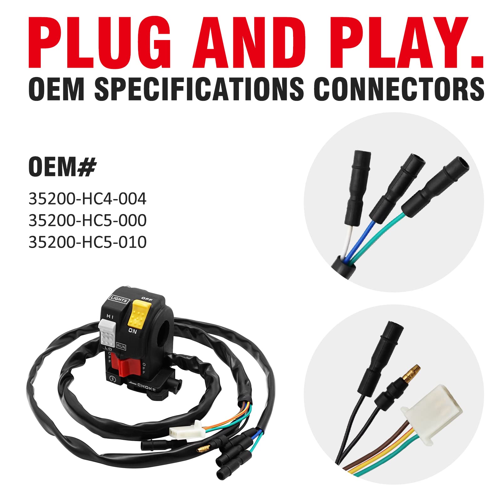 JAVIK engine start/stop switch for Honda TRX300 ensures quick access