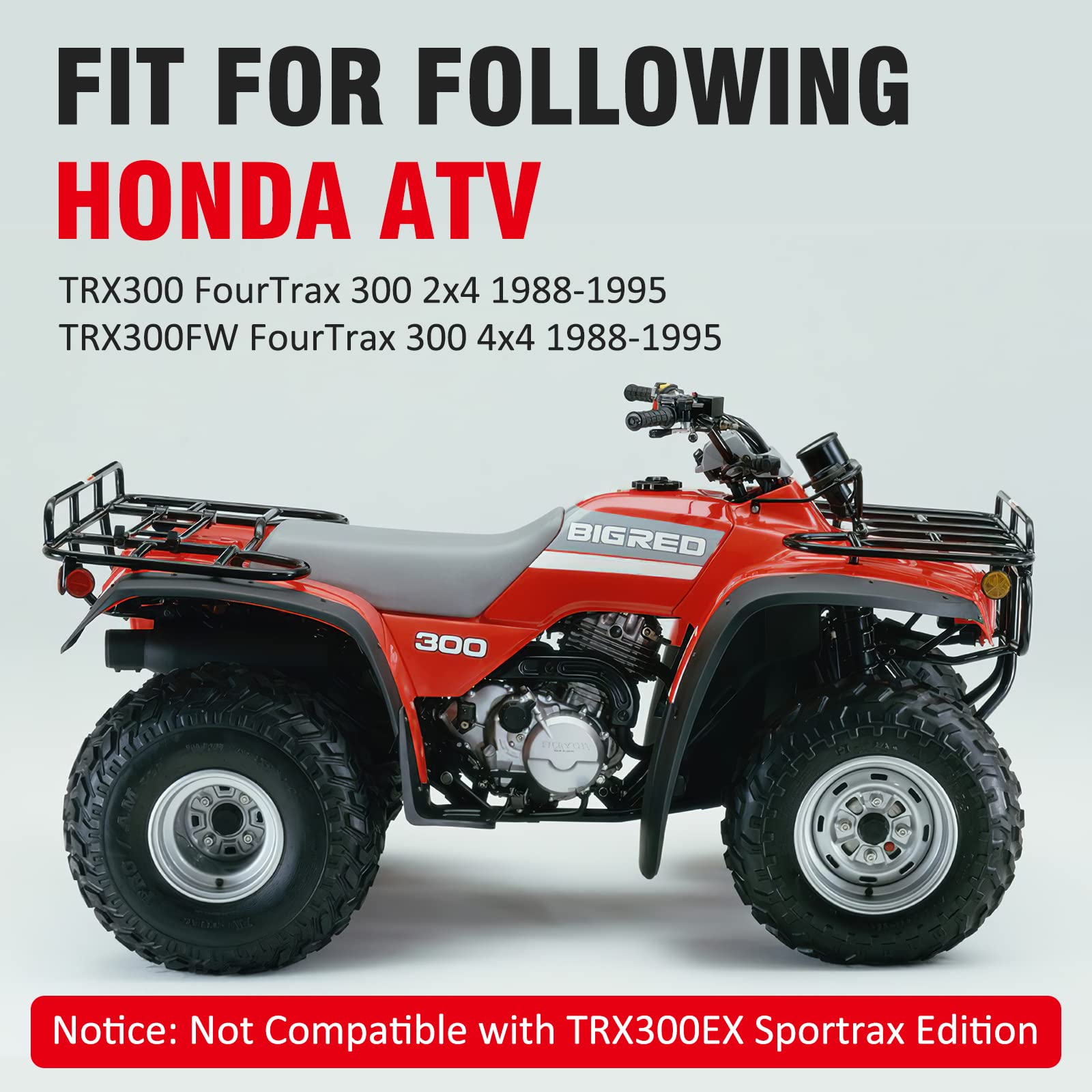 JAVIK headlight hi/lo switch on TRX300 handlebar enhances visibility options